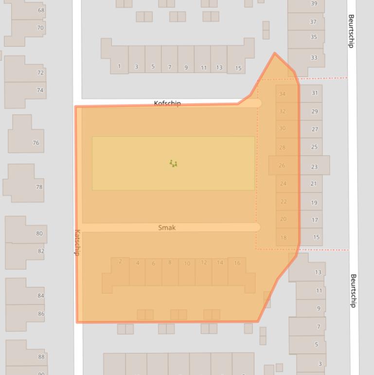 Kaart van postcodegebied 1602BC.