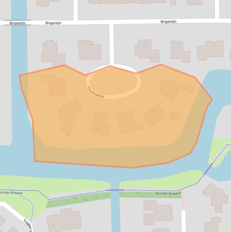 Kaart van postcodegebied 1602BD.