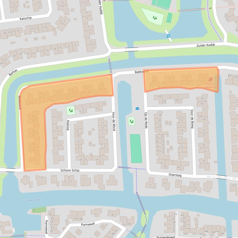 Kaart van postcodegebied 1602CB.