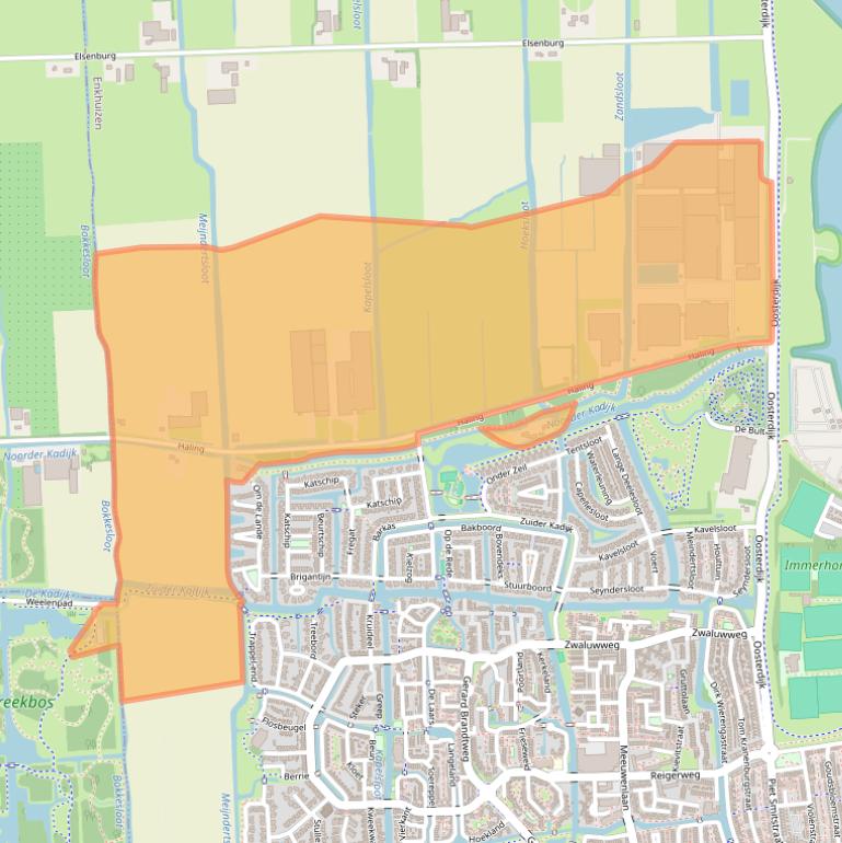 Kaart van postcodegebied 1602DB.