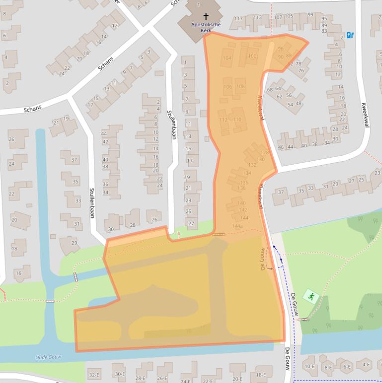 Kaart van postcodegebied 1602EC.