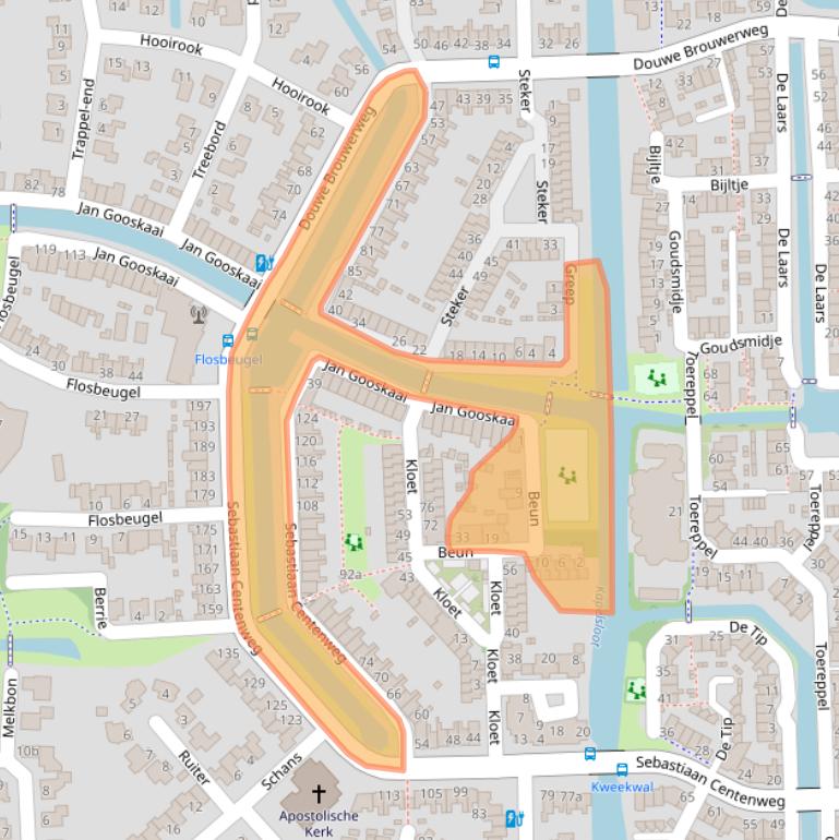 Kaart van postcodegebied 1602ER.