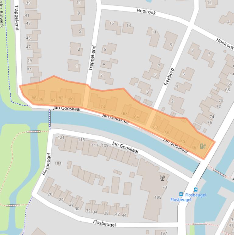 Kaart van postcodegebied 1602GG.