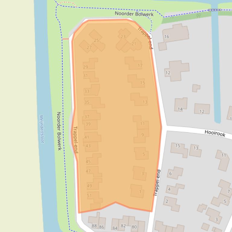Kaart van postcodegebied 1602GN.