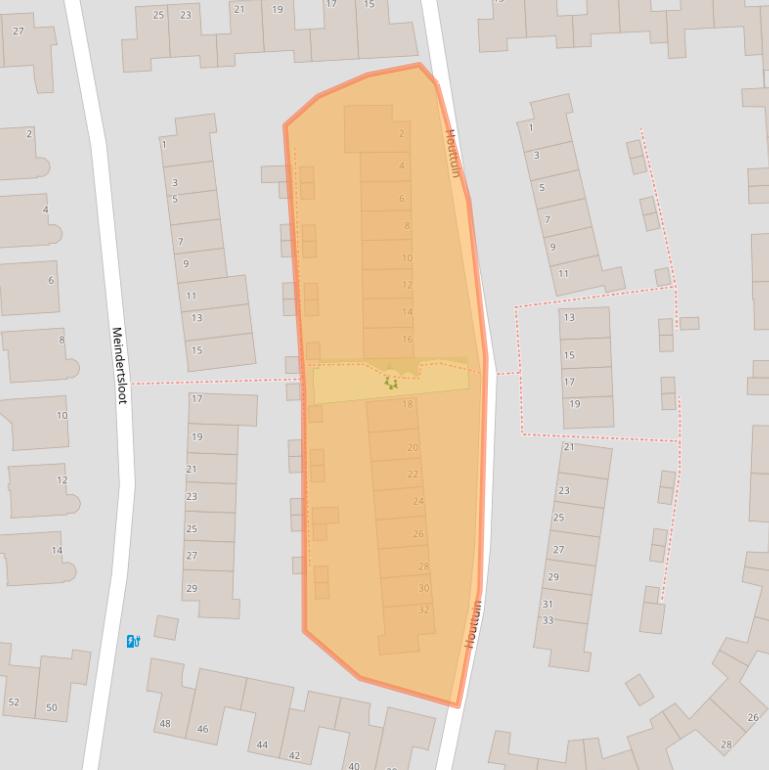 Kaart van postcodegebied 1602HD.