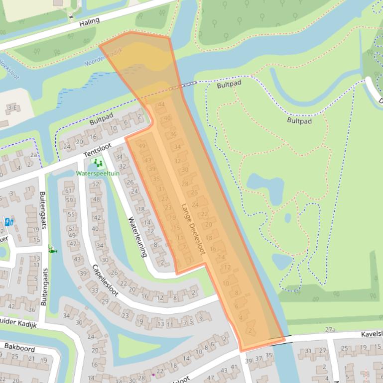 Kaart van postcodegebied 1602HP.