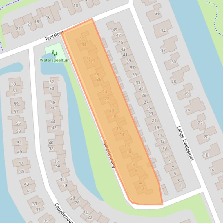 Kaart van postcodegebied 1602HR.