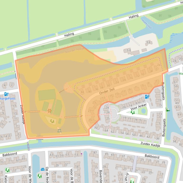 Kaart van postcodegebied 1602HZ.