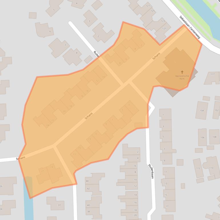 Kaart van postcodegebied 1602JA.