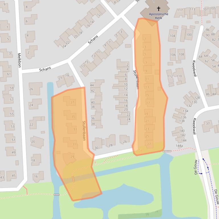 Kaart van postcodegebied 1602JB.