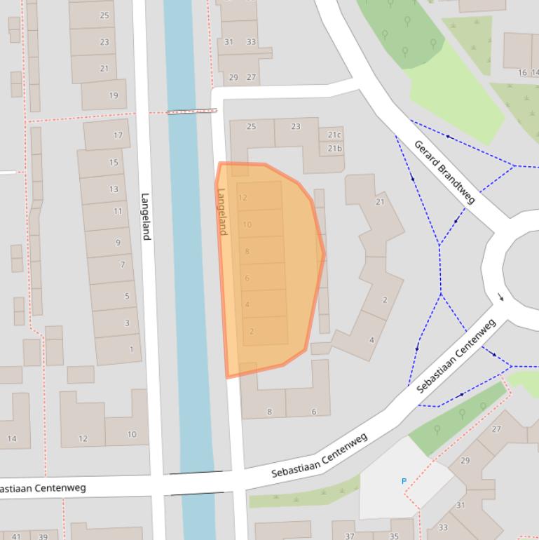 Kaart van postcodegebied 1602KA.