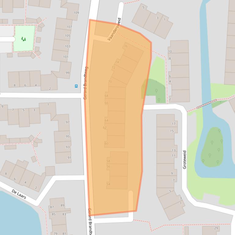 Kaart van postcodegebied 1602LC.