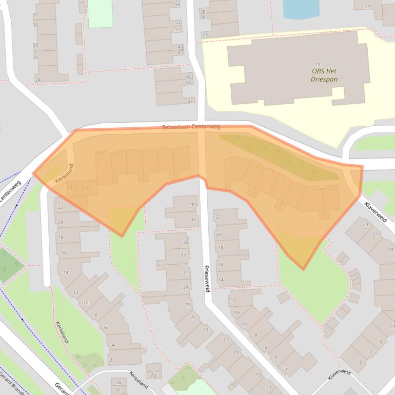Kaart van postcodegebied 1602LT.