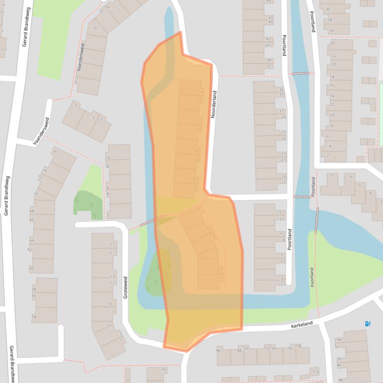 Kaart van postcodegebied 1602MG.