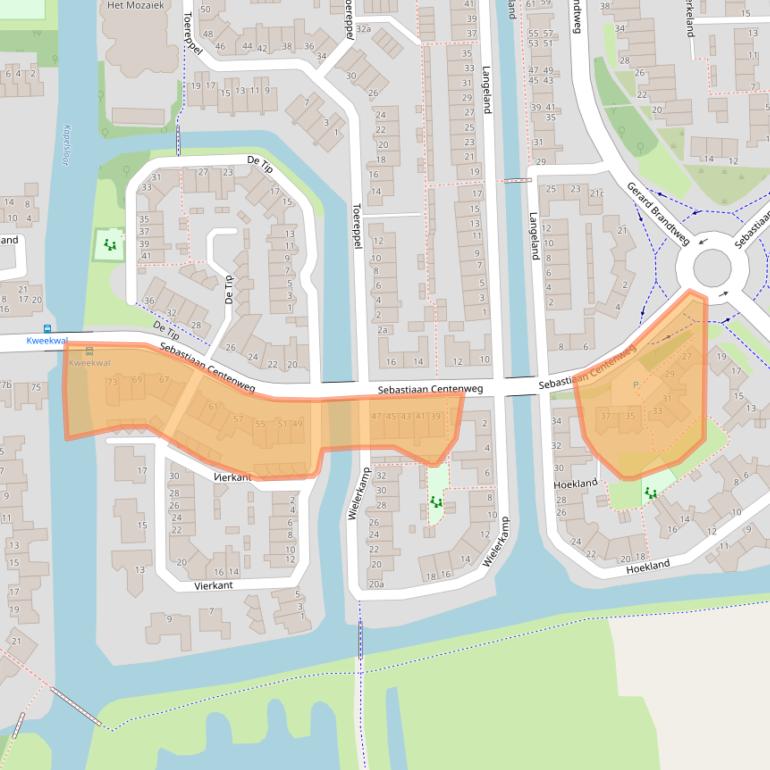 Kaart van postcodegebied 1602ML.