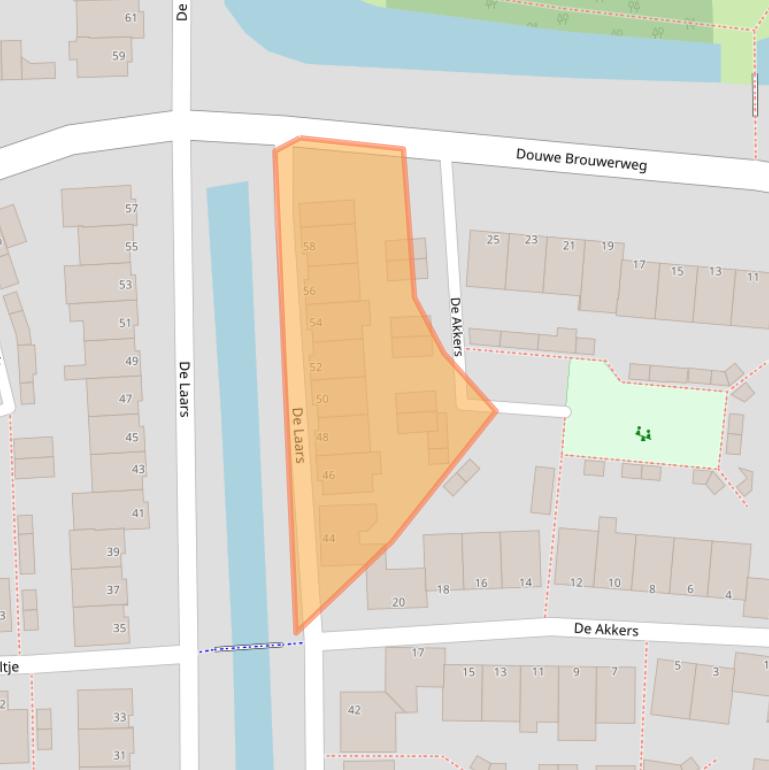 Kaart van postcodegebied 1602MS.