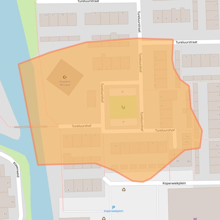 Kaart van postcodegebied 1602NL.