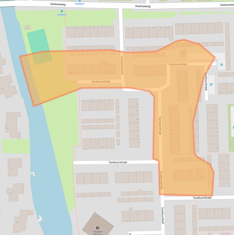 Kaart van postcodegebied 1602NP.
