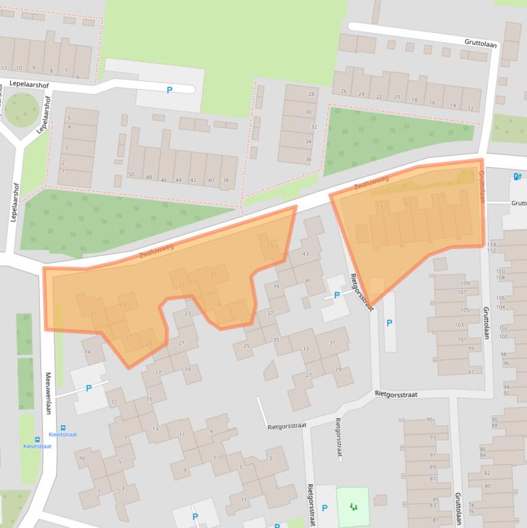 Kaart van postcodegebied 1602NR.