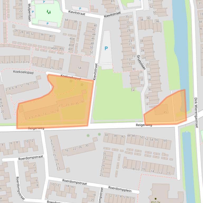 Kaart van postcodegebied 1602PA.