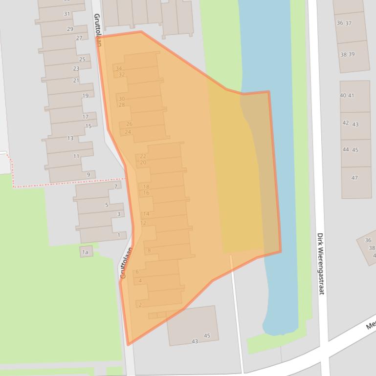 Kaart van postcodegebied 1602PH.