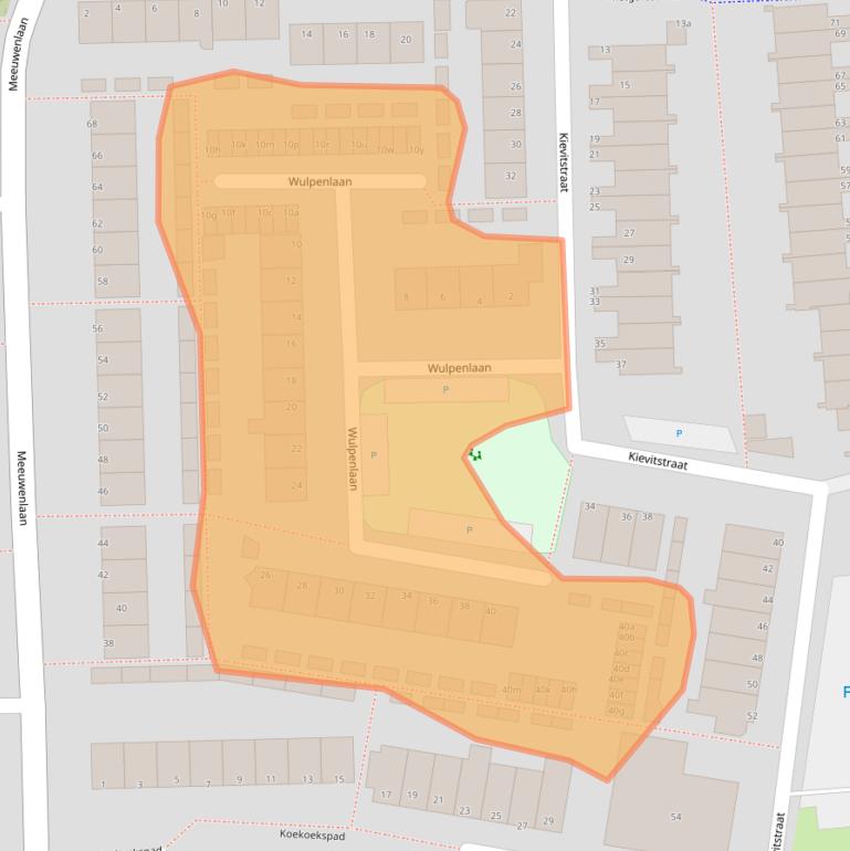 Kaart van postcodegebied 1602PR.