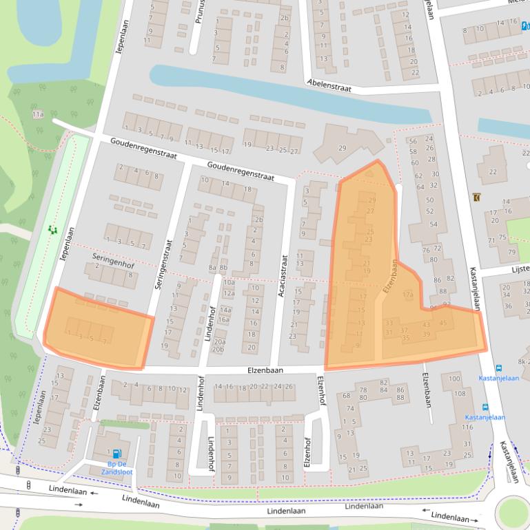 Kaart van postcodegebied 1602RC.