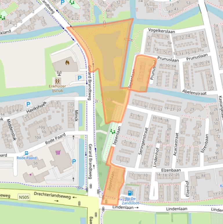 Kaart van postcodegebied 1602RL.