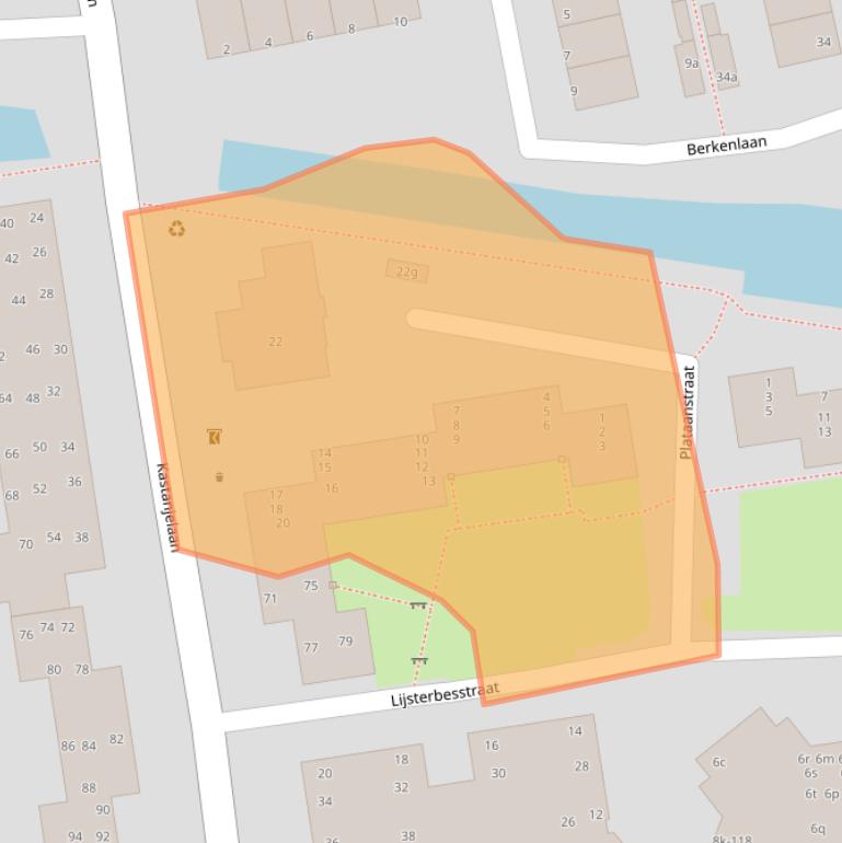 Kaart van postcodegebied 1602SG.