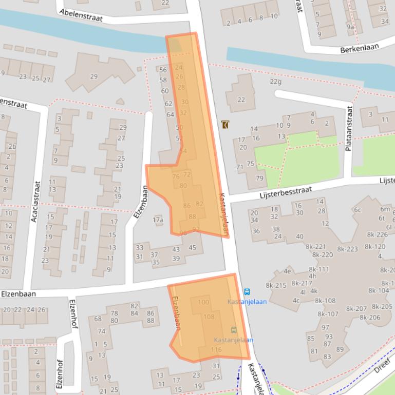 Kaart van postcodegebied 1602SM.