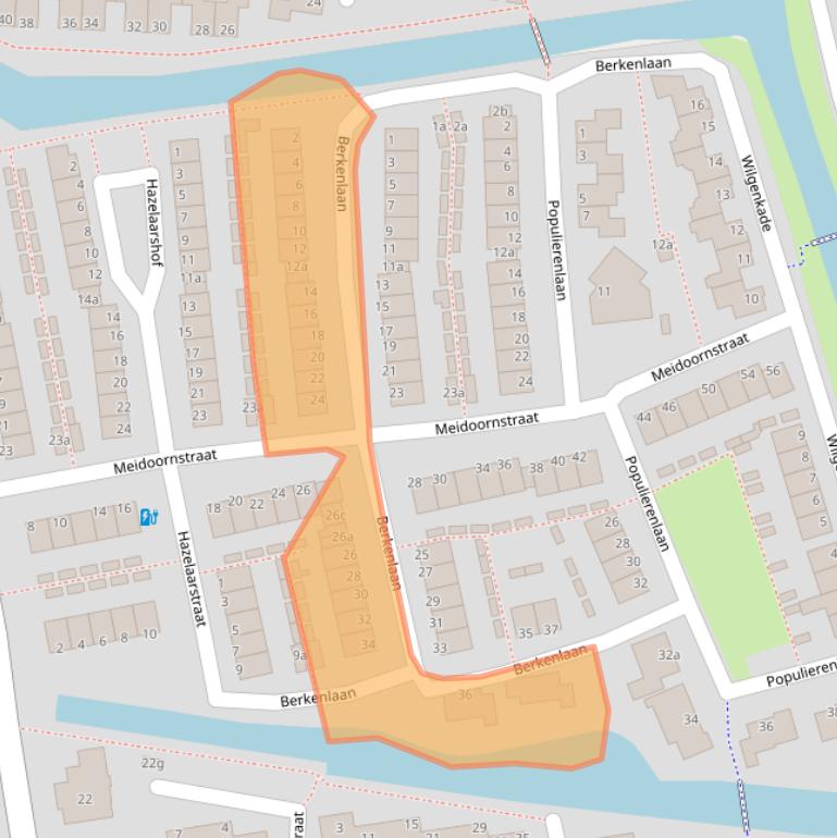 Kaart van postcodegebied 1602SV.