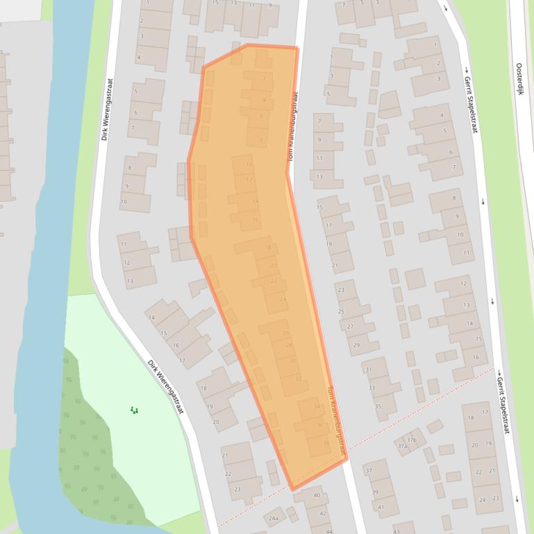 Kaart van postcodegebied 1602VL.