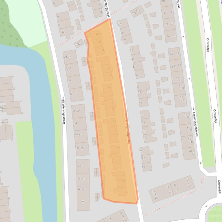 Kaart van postcodegebied 1602VM.