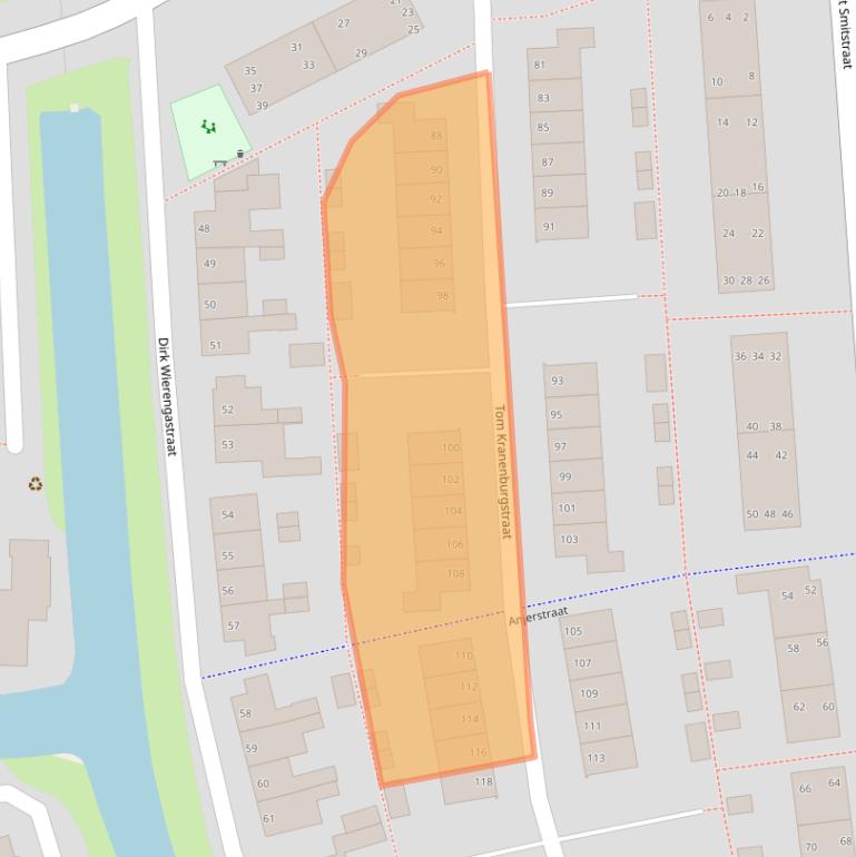 Kaart van postcodegebied 1602VN.