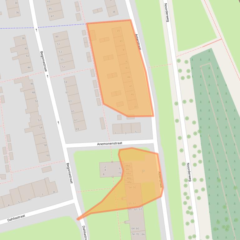 Kaart van postcodegebied 1602XC.