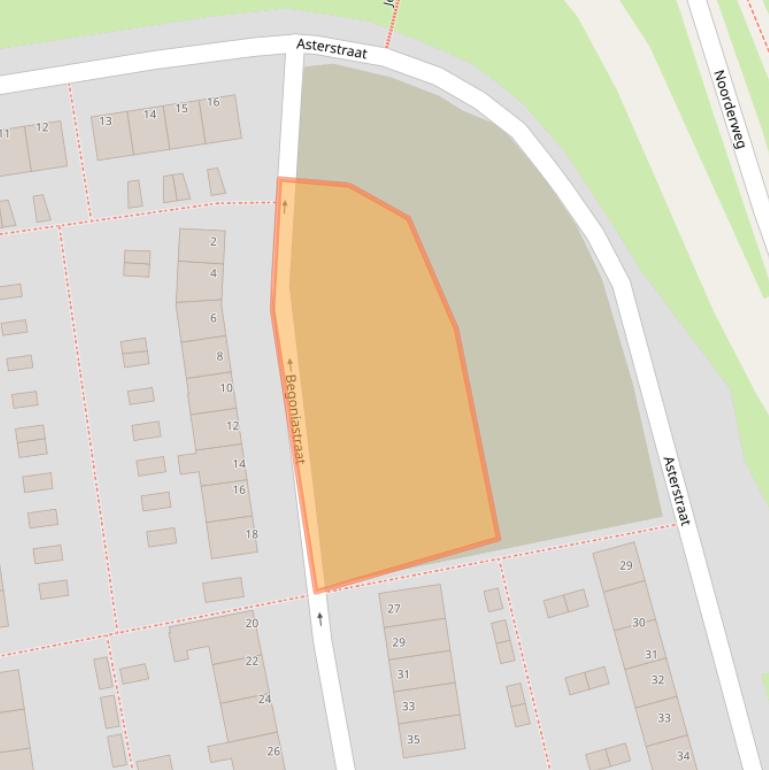 Kaart van postcodegebied 1602XG.