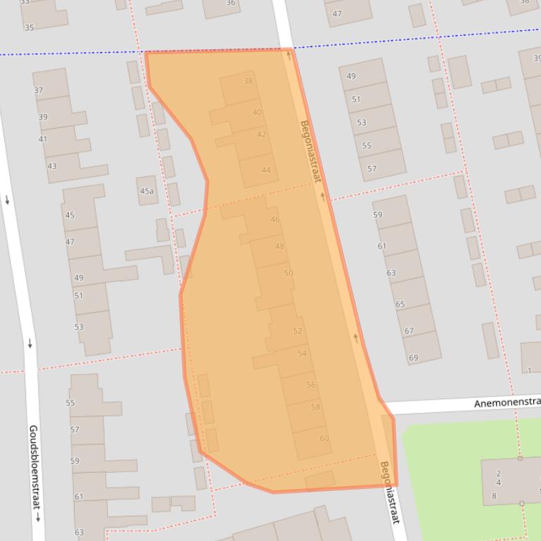 Kaart van postcodegebied 1602XK.