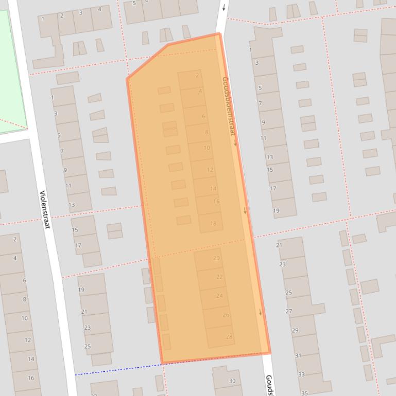 Kaart van postcodegebied 1602XP.