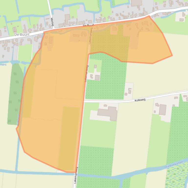 Kaart van postcodegebied 1606AC.