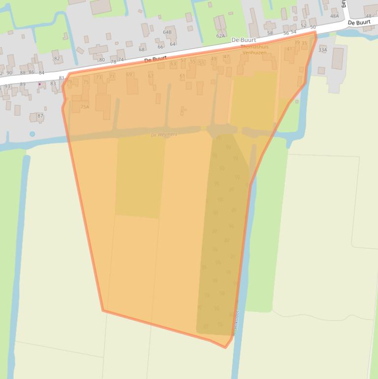 Kaart van postcodegebied 1606AD.