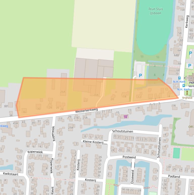 Kaart van postcodegebied 1606BD.