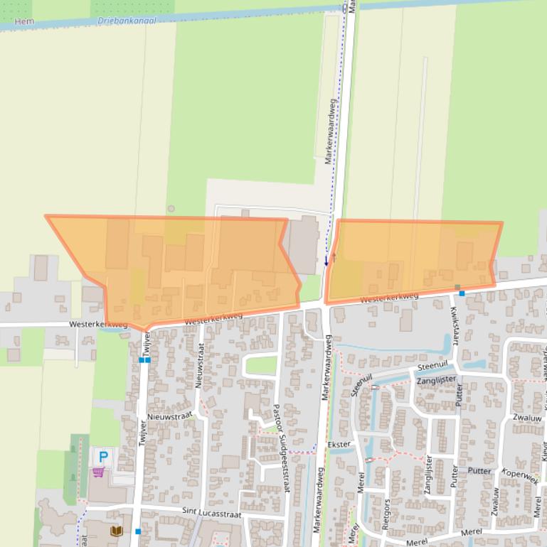Kaart van postcodegebied 1606BE.
