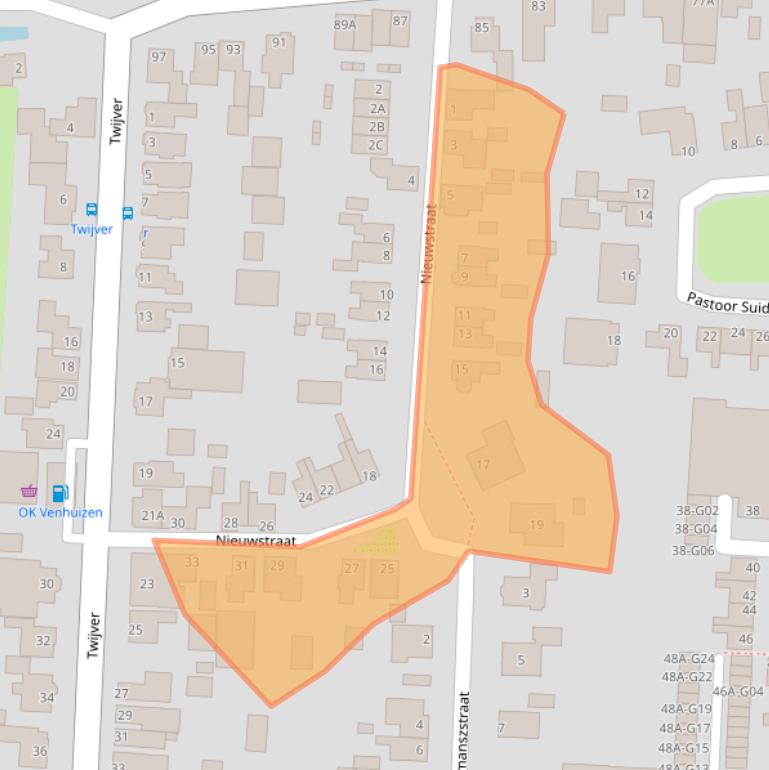 Kaart van postcodegebied 1606BL.