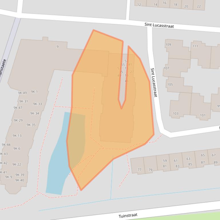 Kaart van postcodegebied 1606BR.