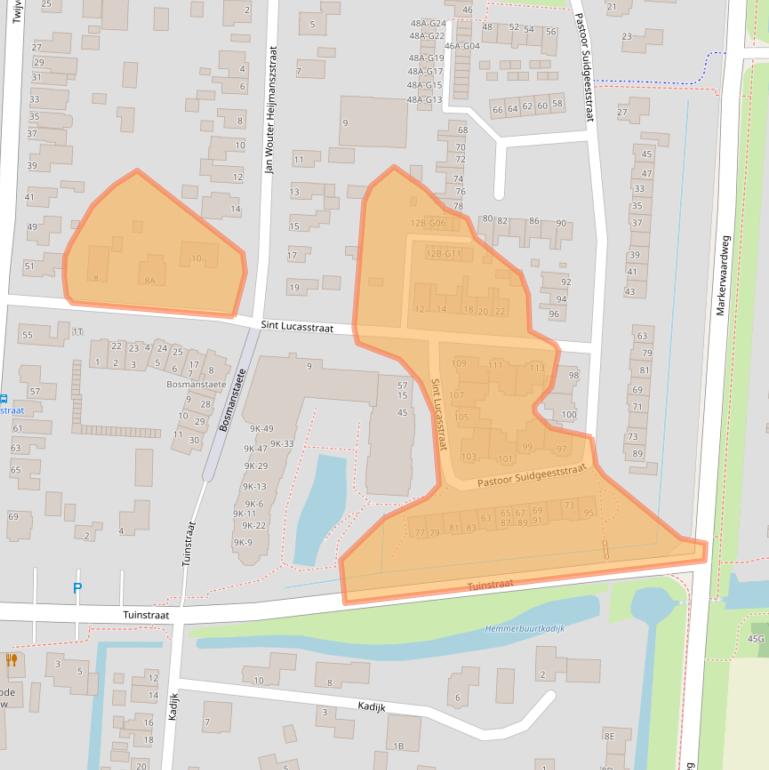 Kaart van postcodegebied 1606BS.