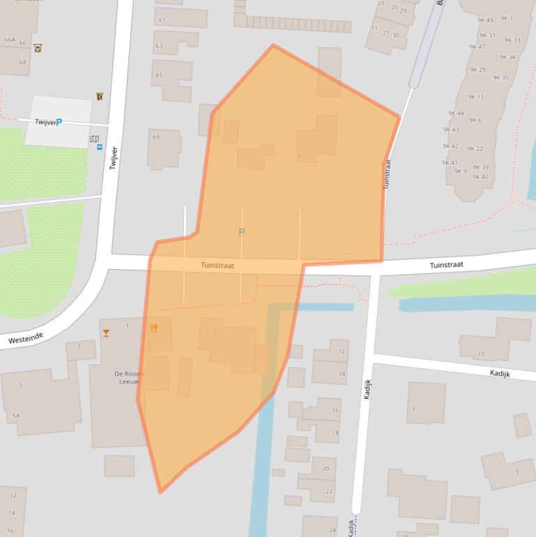 Kaart van postcodegebied 1606BX.