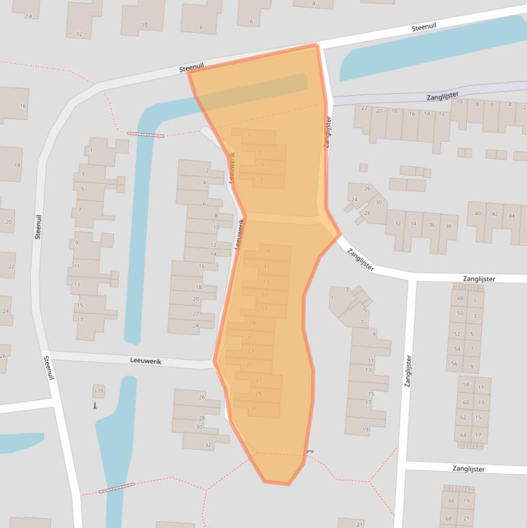 Kaart van postcodegebied 1606CD.