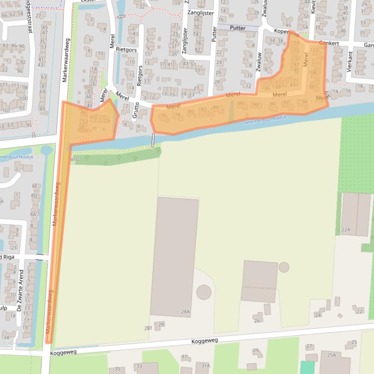 Kaart van postcodegebied 1606CJ.