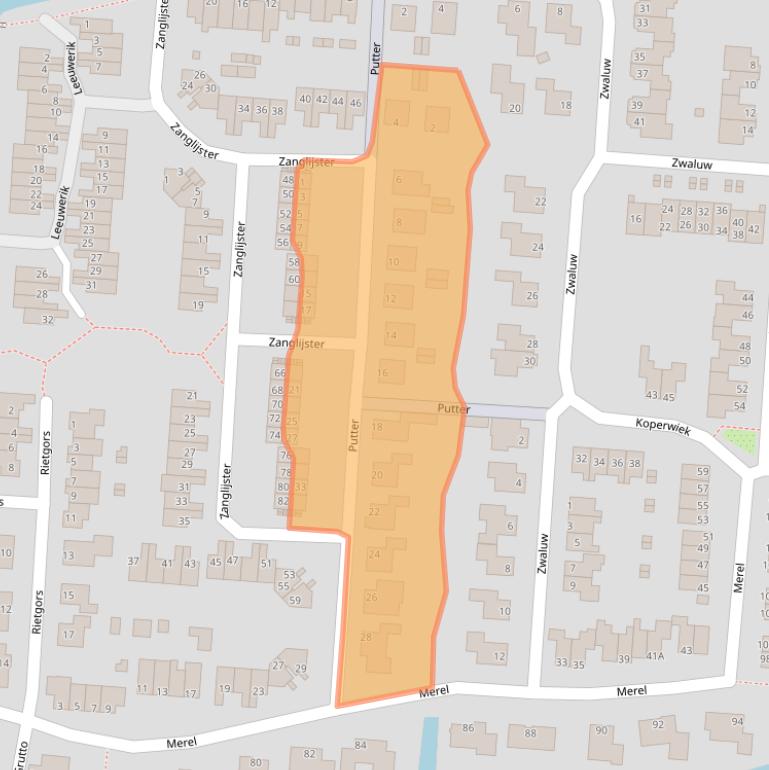 Kaart van postcodegebied 1606CM.