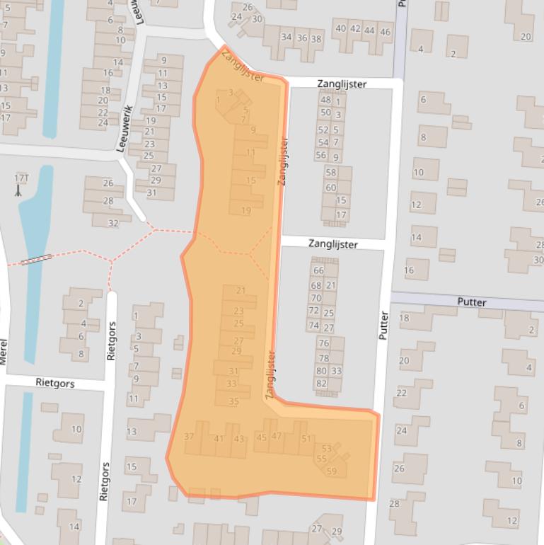 Kaart van postcodegebied 1606CN.